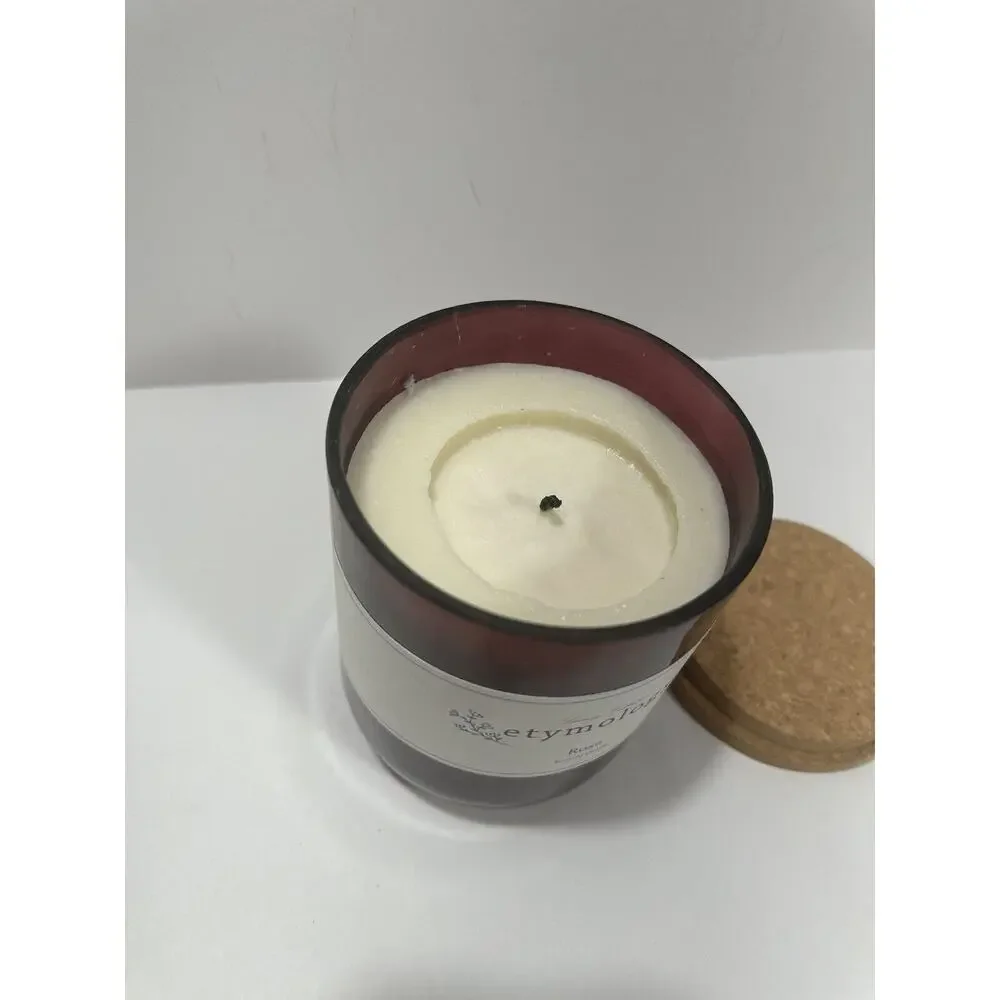 Etymology Candles‎ Rose Luxury Collection Scented Candle 19.75 Oz Lit Once! RARE